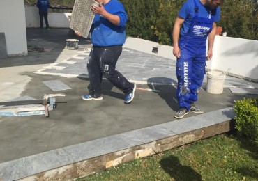 Συνεργείο Τοποθέτησης πλακιδίων σε εξωτερικό χώρο